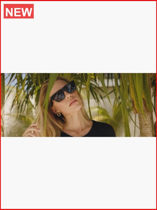 Trendy Square Cateye Polarized Sunglasses Oversized Frame Shades main image 7